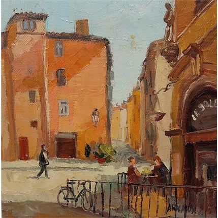 Painting Place de la Trinité by Arkady | Painting Figurative Oil Pop icons, Urban