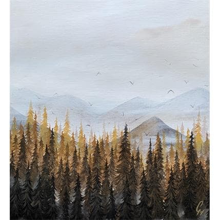 Painting Rayon de soleil by Pressac Clémence | Painting Figurative Oil Landscapes, Pop icons