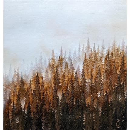 Peinture Eté indien par Pressac Clémence | Tableau Figuratif Huile Paysages