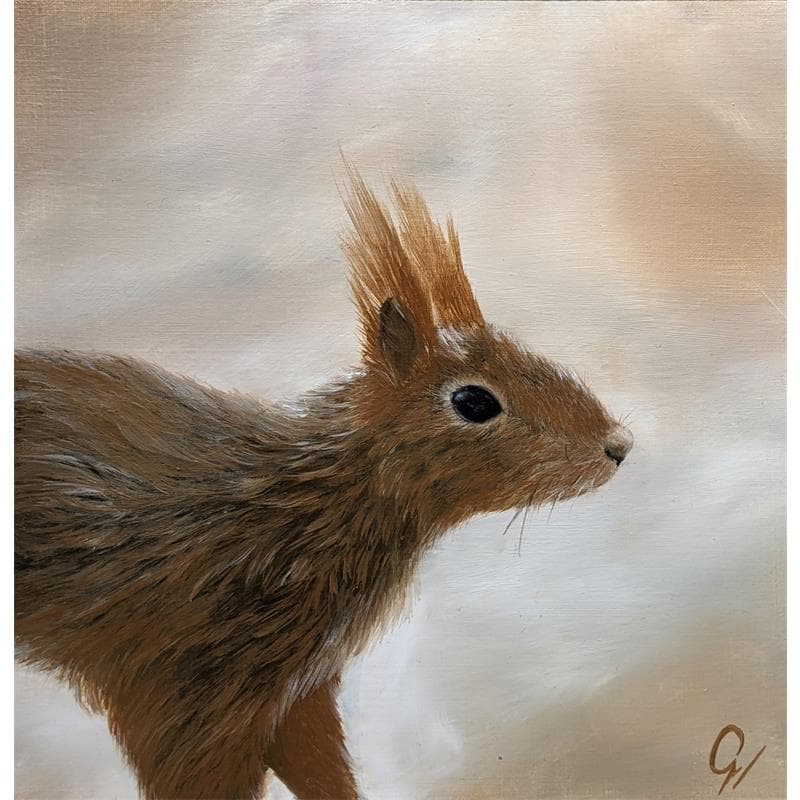 Pintura Ecureuil por Pressac Clémence | Pintura Figurativo Animales Aceite