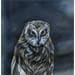 Painting Le hibou by Pressac Clémence | Painting Figurative Animals Oil
