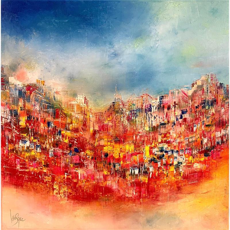 Gemälde Une ville merveilleuse von Levesque Emmanuelle | Gemälde Öl