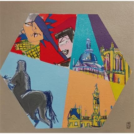 Peinture Cœur de Lyon partie 1 par Anicet Olivier | Tableau Figuratif Acrylique Urbain