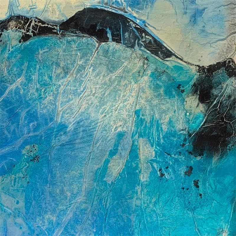 Peinture Mascaret 3 par Han | Tableau Abstrait Minimaliste