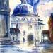 Peinture Monastery of Siberia par Volynskih Mariya  | Tableau Figuratif Paysages Urbain Architecture Aquarelle