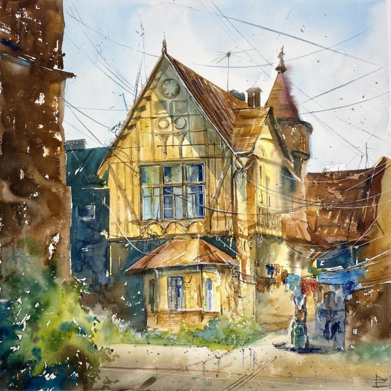 Painting Fakhverk Samara by Volynskih Mariya  | Painting Figurative Landscapes Urban Architecture Watercolor