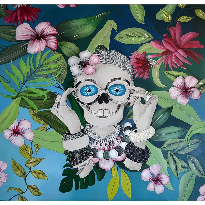 Painting Iris Apfel by Geiry | Painting Figurative Subject matter Portrait