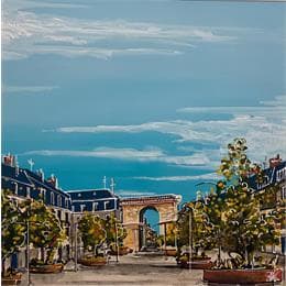 Painting Dijon porte Guillaume by Touras Sophie-Kim  | Painting Figurative Landscapes, Life style