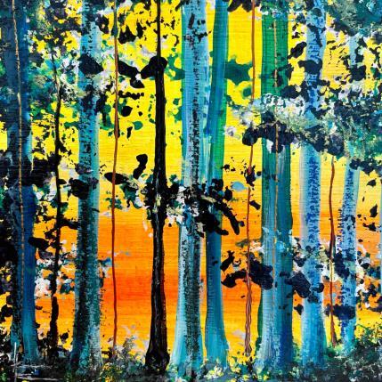 Peinture Ciel orangé par Locoge Alice | Tableau  Acrylique