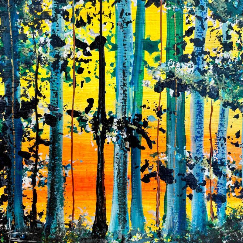 Painting Ciel orangé by Locoge Alice | Painting Acrylic