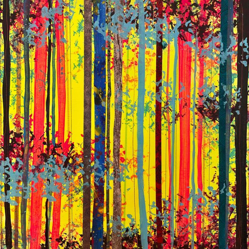 Painting Abstract forest by Locoge Alice | Painting Acrylic
