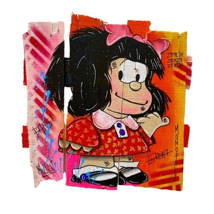 Gemälde Malfa von Molla Nathalie | Gemälde Pop-Art Acryl, Holz Pop-Ikonen, Porträt