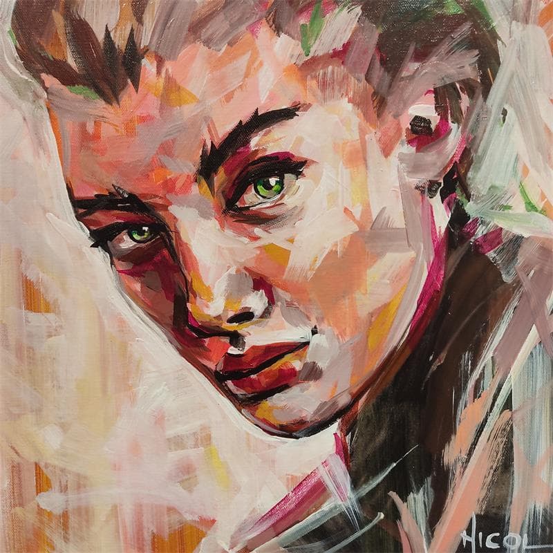 Peinture Ivona par Vacaru Nicoleta  | Tableau Figuratif Portraits Acrylique