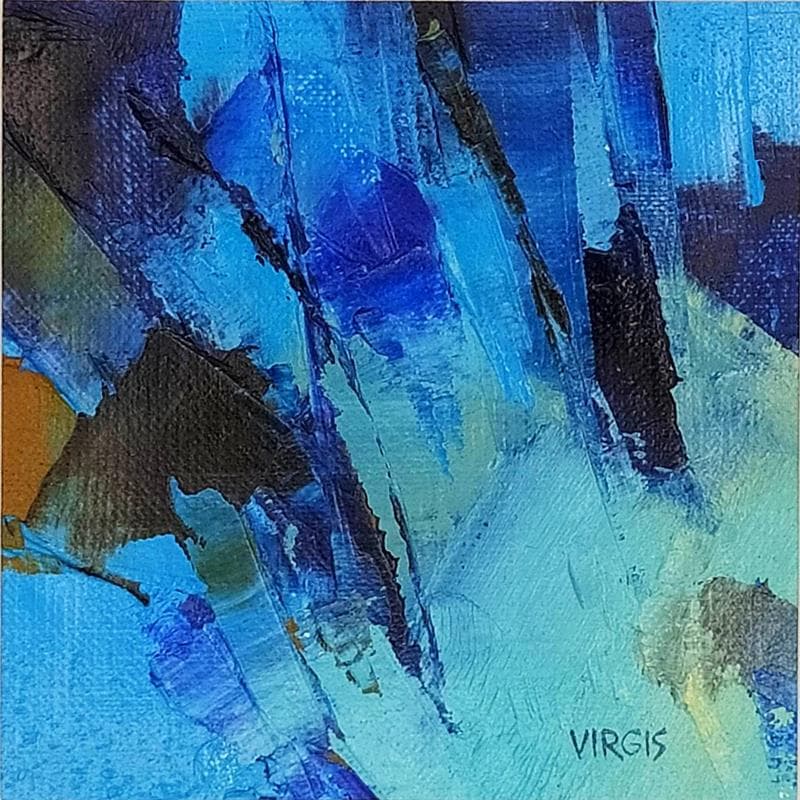Peinture MORNING RAIN par Virgis | Tableau Abstrait Minimaliste Huile