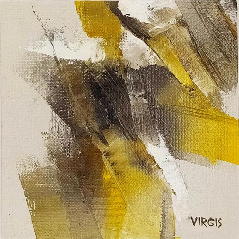 Gemälde RAYS OF WARMTH von Virgis | Gemälde Abstrakt Minimalistisch Öl
