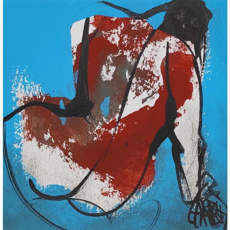 Painting Lagon 6 by Chaperon Martine | Painting Figurative Nude Acrylic