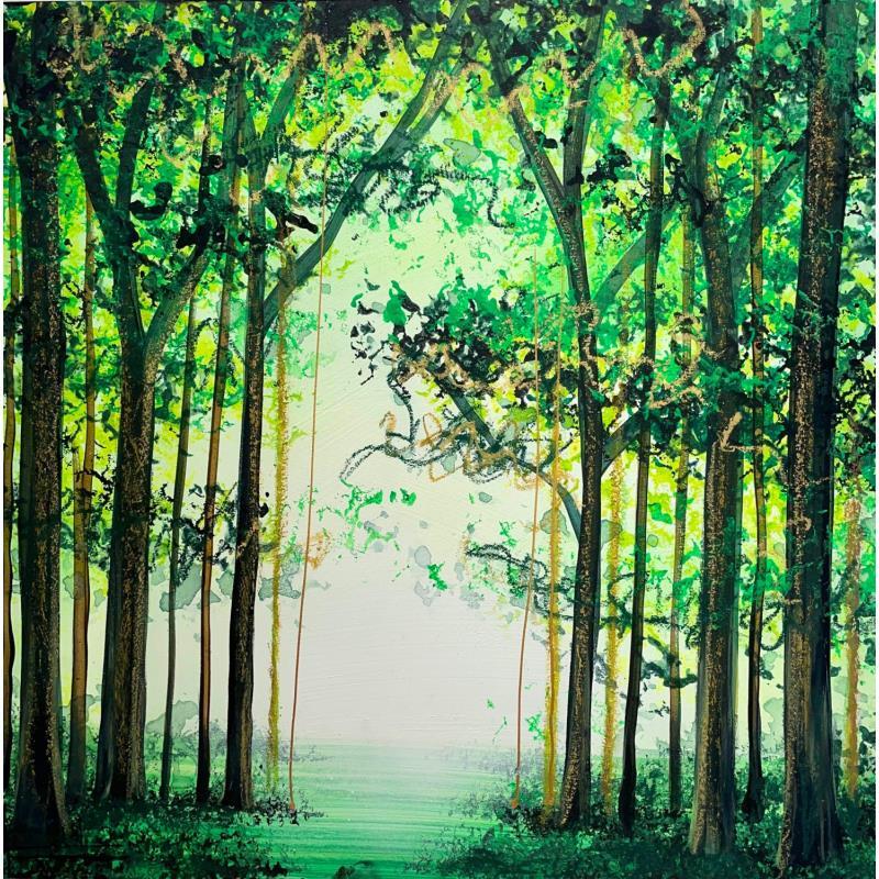 Painting Foret naturelle by Locoge Alice | Painting Acrylic