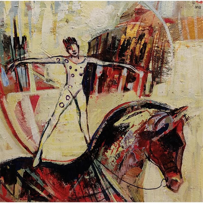 Pintura L'EQUILIBRE por Machi | Pintura Figurativo Life style Aceite Acrílico