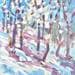 Painting Snow Sparkle by Carrillo Cindy  | Painting Figurative Landscapes Oil