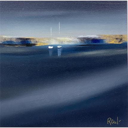 Painting Horizon 35 by Roussel Marie-Ange et Fanny | Painting Figurative Oil Landscapes, Marine, Pop icons