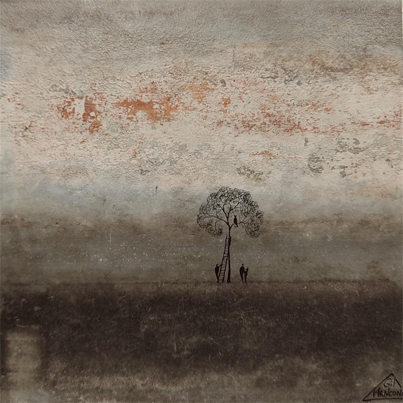 Peinture Merry par Manconi Gil | Tableau Figuratif Minimaliste Métal