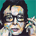Peinture Marguerite Duras par G.C.Popartist | Tableau Pop-art Icones Pop Graffiti Acrylique Collage