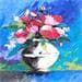Painting BOUQUET DE FLEUR EN JUIN by Laura Rose | Painting Figurative Still-life Oil