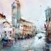 Painting Venise by Gutierrez | Painting Impressionism Landscapes Watercolor