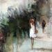 Painting Le lac de Côme by Gutierrez | Painting Figurative Landscapes Urban Watercolor