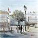 Peinture Pigalle - Paris par Gutierrez | Tableau Impressionnisme Urbain Aquarelle