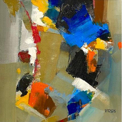 Peinture Lunch time  par Virgis | Tableau Abstrait Huile Minimaliste