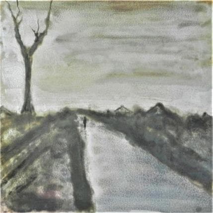 Peinture Sentier en Aveyron par Mahieu Bertrand | Tableau Art Singulier Métal Paysages