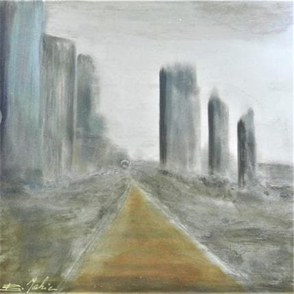 Peinture Loop métro Chicago par Mahieu Bertrand | Tableau Art Singulier Métal Urbain