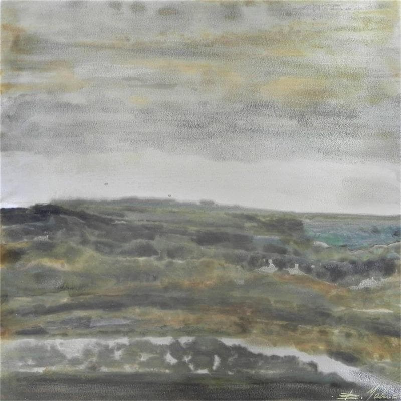 Peinture Colline en Aveyron par Mahieu Bertrand | Tableau Art Singulier Paysages Métal