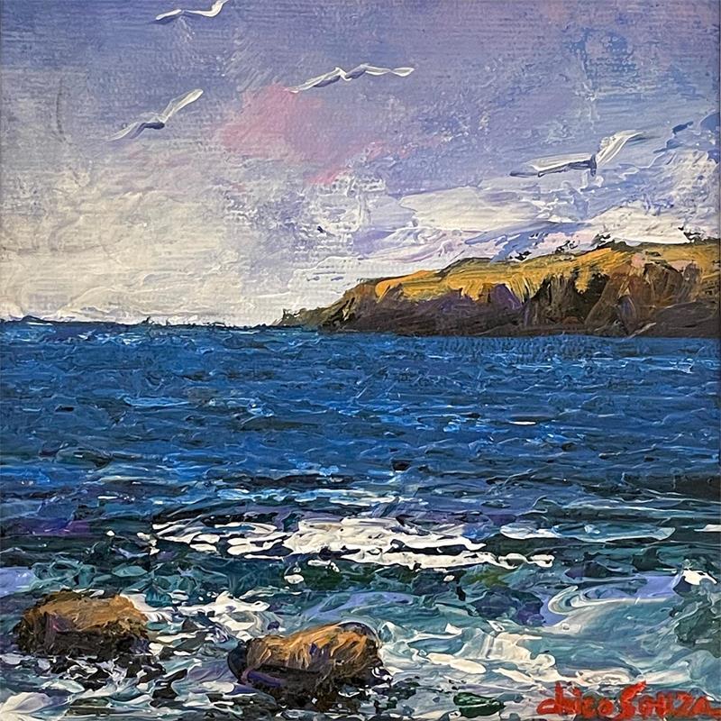 Pintura Lagoa azul por Chico Souza | Pintura Aceite