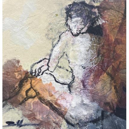 Painting Rose poudrée by Kerbastard Béatrice | Painting  Acrylic, Charcoal, Pastel