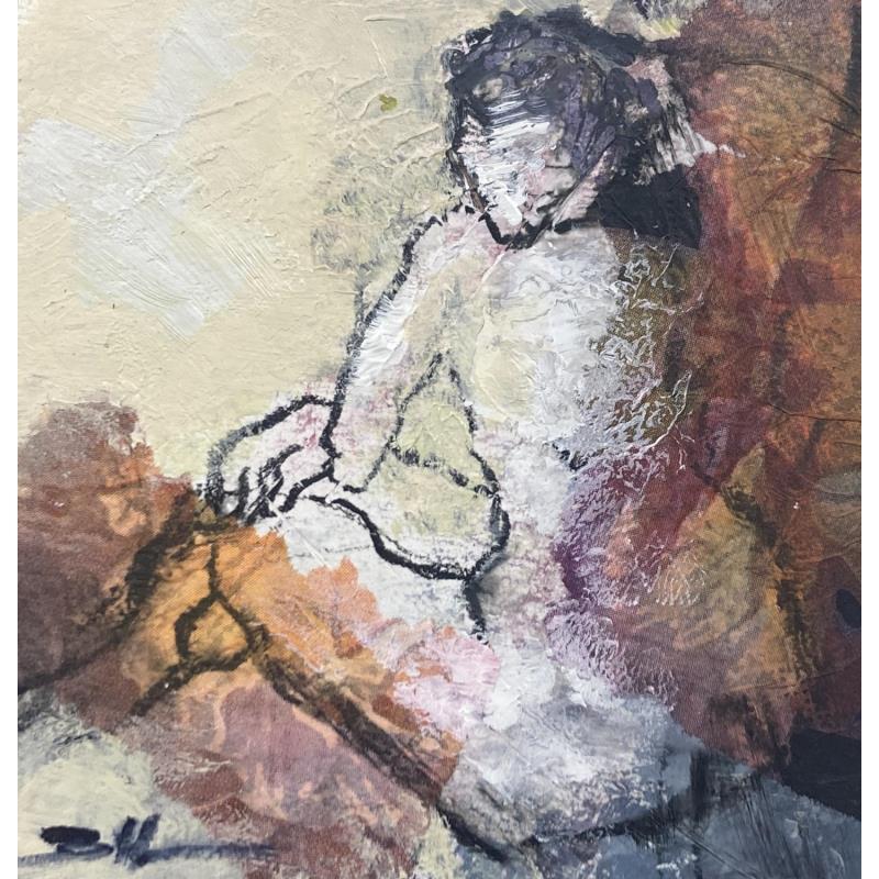 Pintura Rose poudrée por Kerbastard Béatrice | Pintura Acrílico Pastel Carbón vegetal