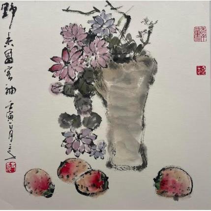 Painting Purple temptation by Sanqian | Painting Figurative Still-life