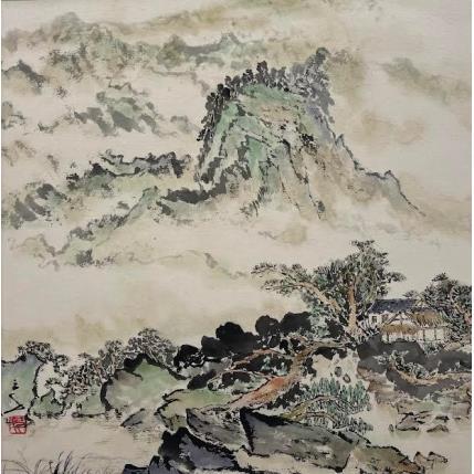 Painting In spring by Sanqian | Painting Figurative Landscapes
