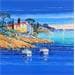 Painting Crique à cap d'antibes by Corbière Liisa | Painting Figurative Landscapes Oil