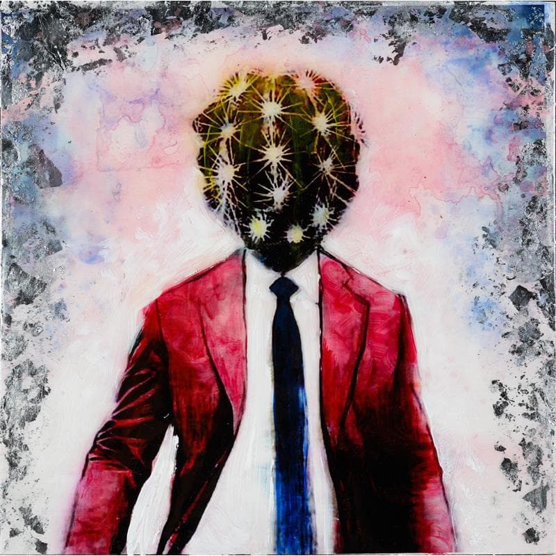 Gemälde De traje rojo II von Bofill Laura | Gemälde Figurativ Porträt Holz Acryl