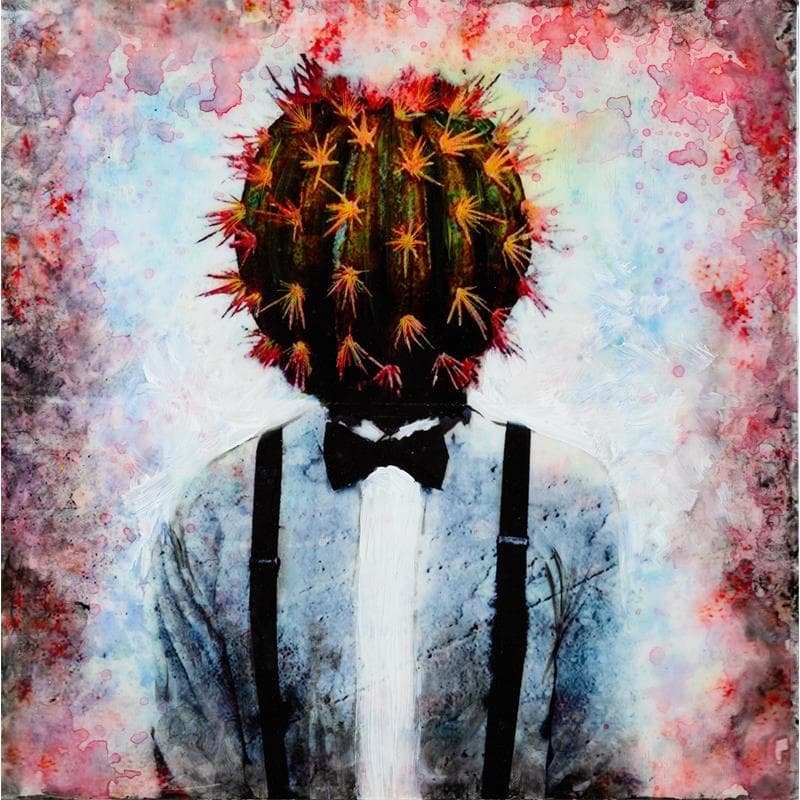 Gemälde En tirantes y pajarita von Bofill Laura | Gemälde Figurativ Porträt Holz Acryl