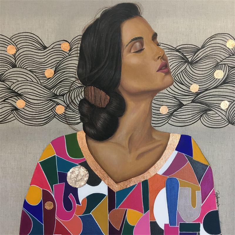 Peinture Wind par Rosângela | Tableau Figuratif Portraits