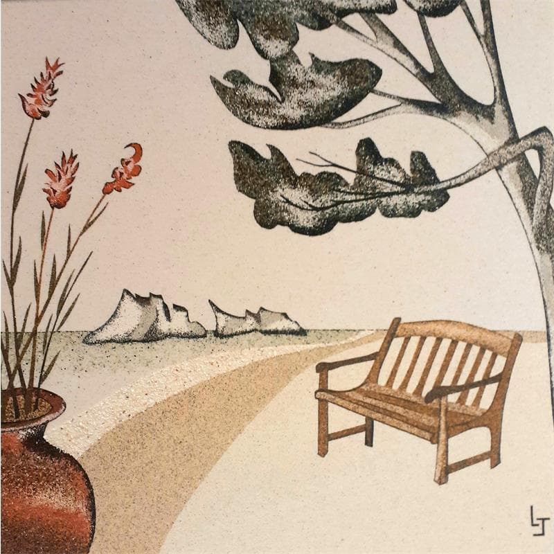 Painting Invitation au repos by Jovys Laurence  | Painting Subject matter Landscapes Life style Sand