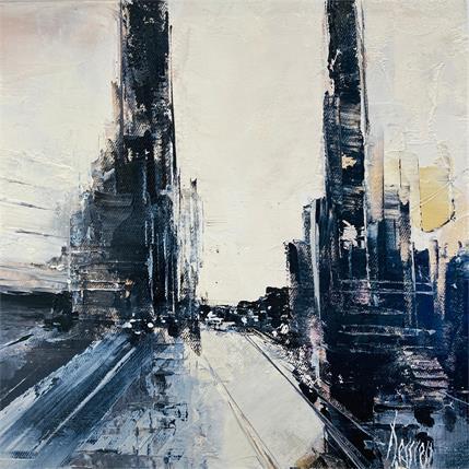 Peinture black perspective par Dessein Pierre | Tableau Abstrait Huile