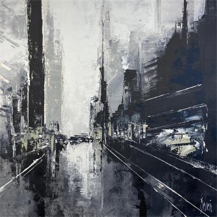 Peinture Perspective sur NY  par Dessein Pierre | Tableau Abstrait Huile