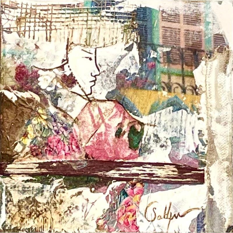 Painting Non quai thao by Sablyne | Painting Raw art Portrait Acrylic