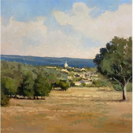 Painting Vers Bedoin by Giroud Pascal | Painting Figurative Oil Landscapes