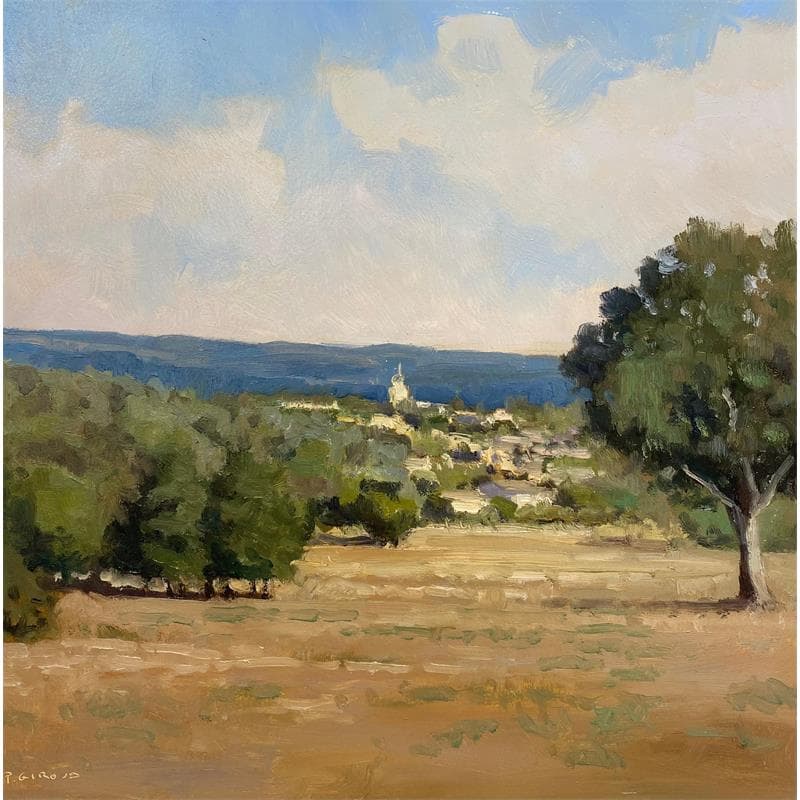 Painting Vers Bedoin by Giroud Pascal | Painting Figurative Landscapes Oil
