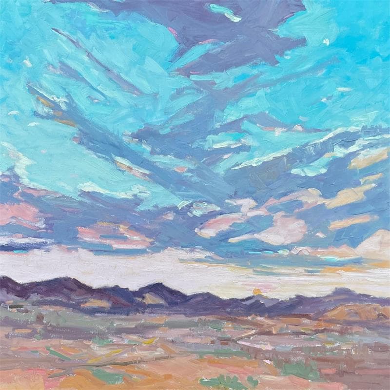 Peinture Sunburst par Carrillo Cindy | Tableau Figuratif Paysages Huile